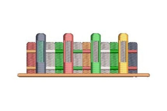 Books Lined Up on a Shelf Review for Real Embroidery Projects