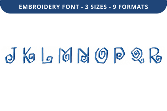 Cool Culottes Font Uppercase J to R Review for Real Embroidery Projects