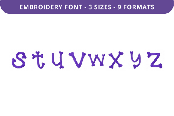 Curves and Bones Font S to Z – A Designer’s Take for Boutique Apparel