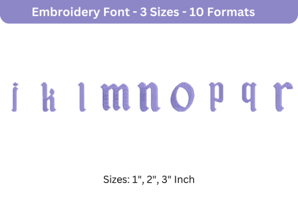 Disneyland Font Lowercase J to R Review for Real Embroidery Projects