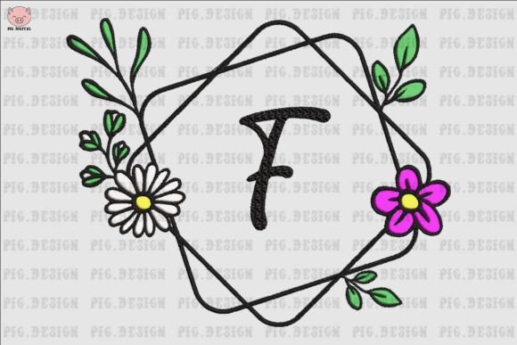 Flower Daisy Font F Review for Real Embroidery Projects