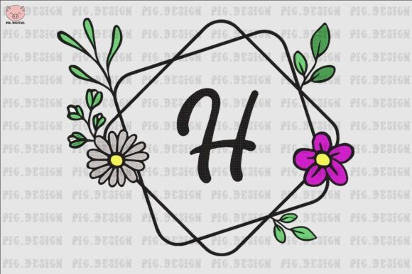 Flower Daisy Font H: A Seasonal Embroidery Gem