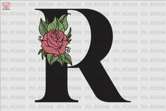 Flower Rose Font R: A Designer’s Review for Personalized Embroidery