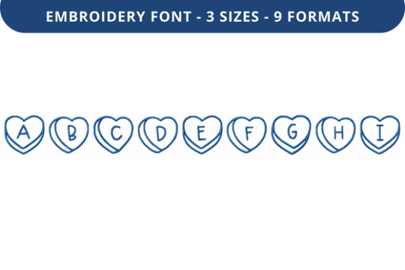 Talking Hearts Font Lowercase a to I: A Designer’s Holiday Embroidery Review